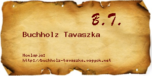 Buchholz Tavaszka névjegykártya